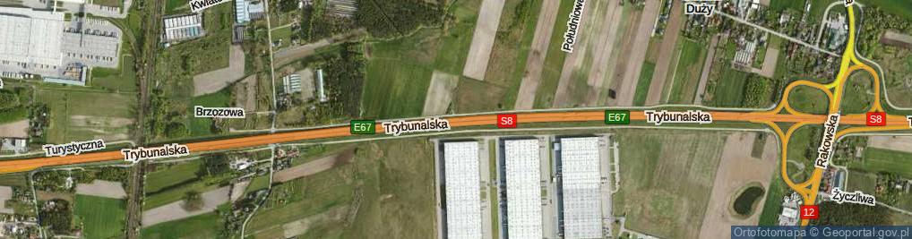 Zdjęcie satelitarne Trybunalska ul.